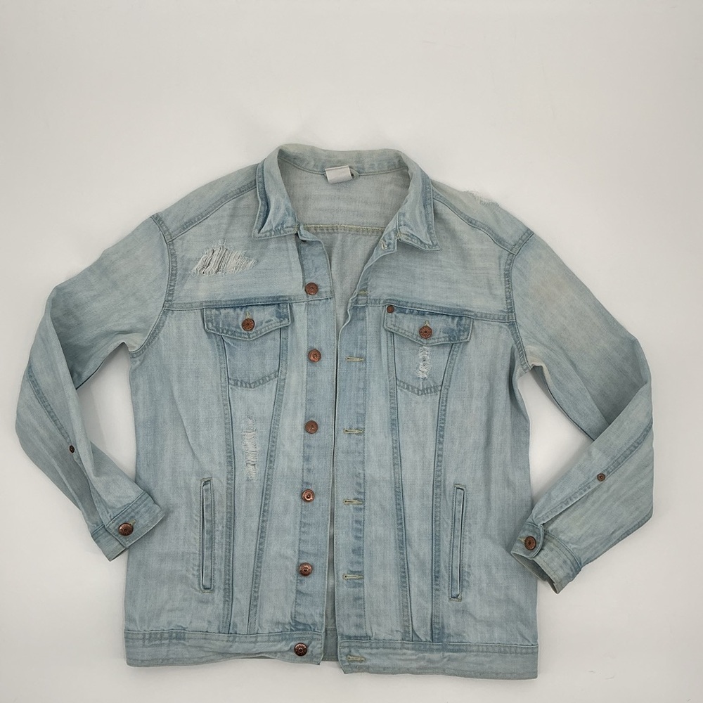 @denim Ladies Light Blue Casual Denim Jean Jacket